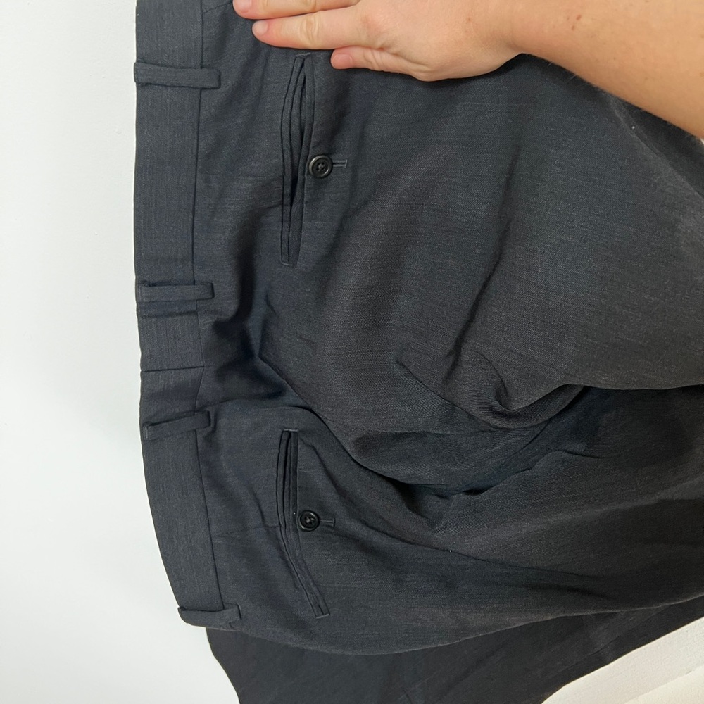 Men's Brooks Brothers Dark Gray Dress Pants - Picture 6 of 7
